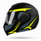 Casco Abatible ICH 3110 HOLLOW - Negro Amarillo Neon