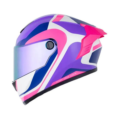 Casco X ONE 500 RS ILHA Blanco Purpura + Pinlock