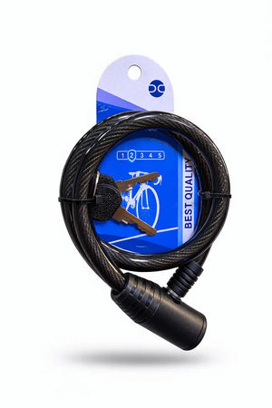 Guaya candado de seguridad para casco, moto y bicicleta con llave