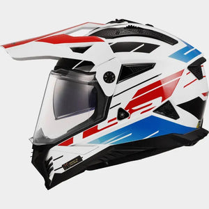 LS2 MX702 PIONEER II NAMIB Blanco Azul Rojo