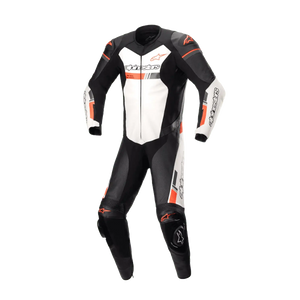 Monotraje ALPINESTARS GP Force Chaser Leather Blanco Naranja 2