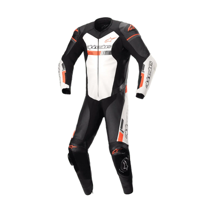 Monotraje ALPINESTARS GP Force Chaser Leather Blanco Naranja 2