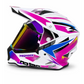 Casco PRO RIDER 129 Azarya Blaco Fucsia
