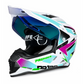 Casco PRO RIDER 129 Azarya Blanco Turquesa
