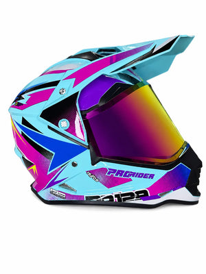 Casco PRO RIDER 129 Azarya Turquesa Fucsia