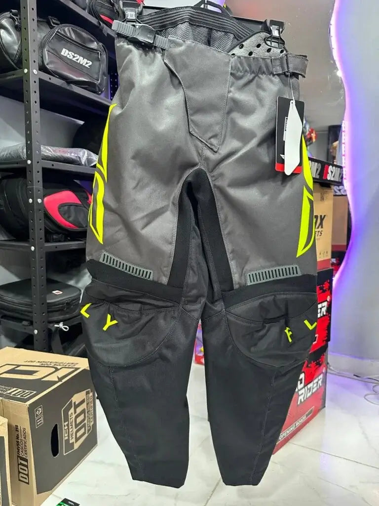 Pantalón FLY f-16 Negro-Gris-Hi-Vis 2