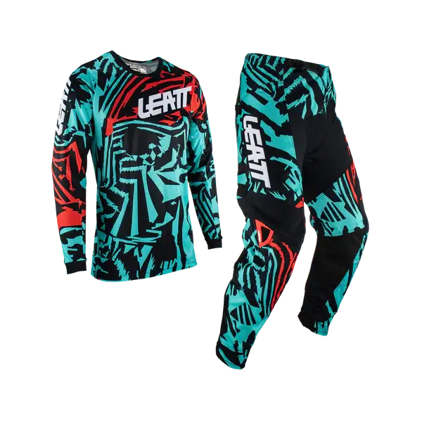 Uniforme Para Niños LEATT – Ride Kit Moto 3.5 Cebra Turqueza