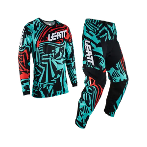 Uniforme Para Niños LEATT – Ride Kit Moto 3.5 Cebra Turqueza