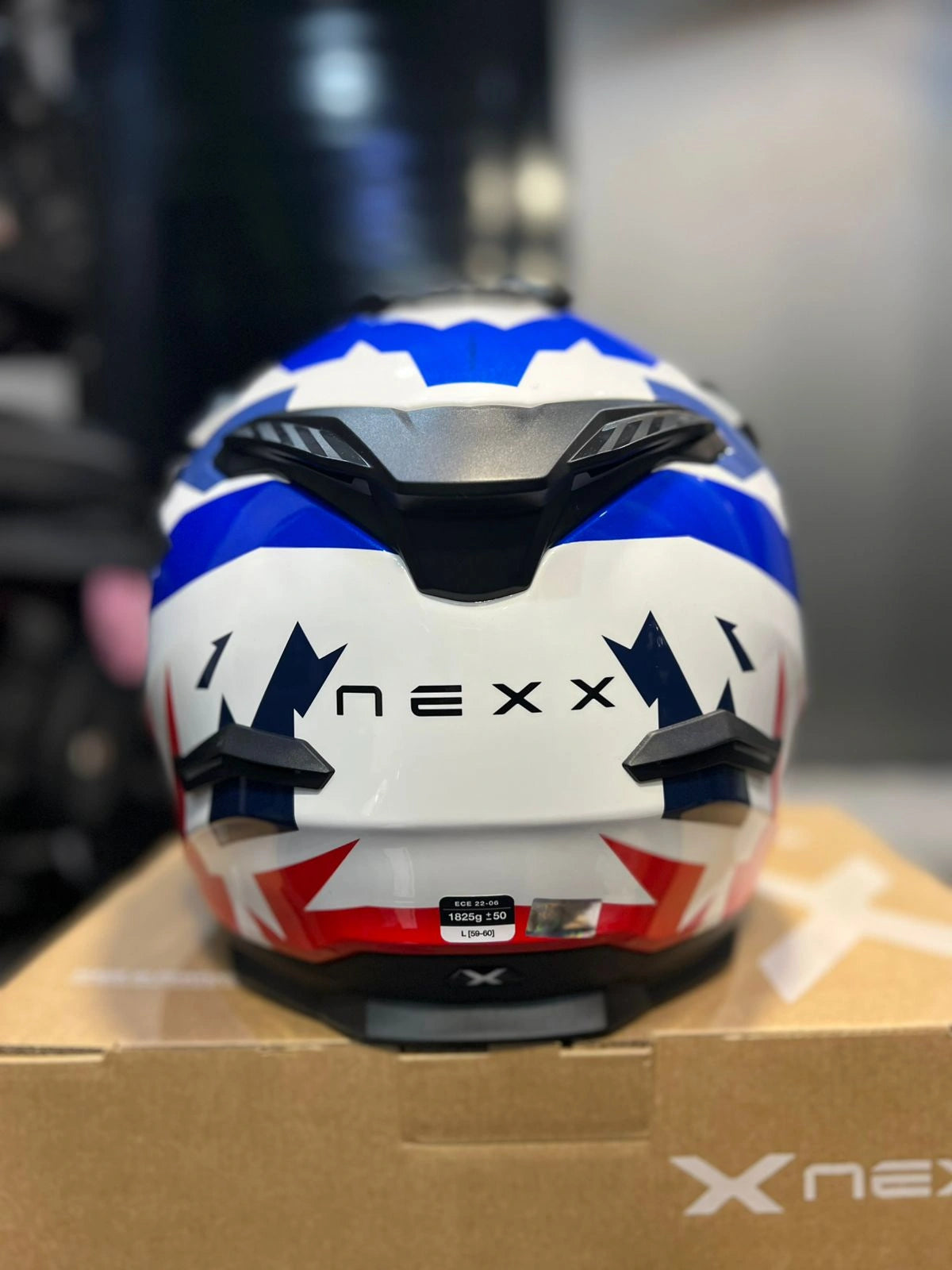 Casco NEXX Y.TRAVL PRIMAL Blanco Azul Rojo