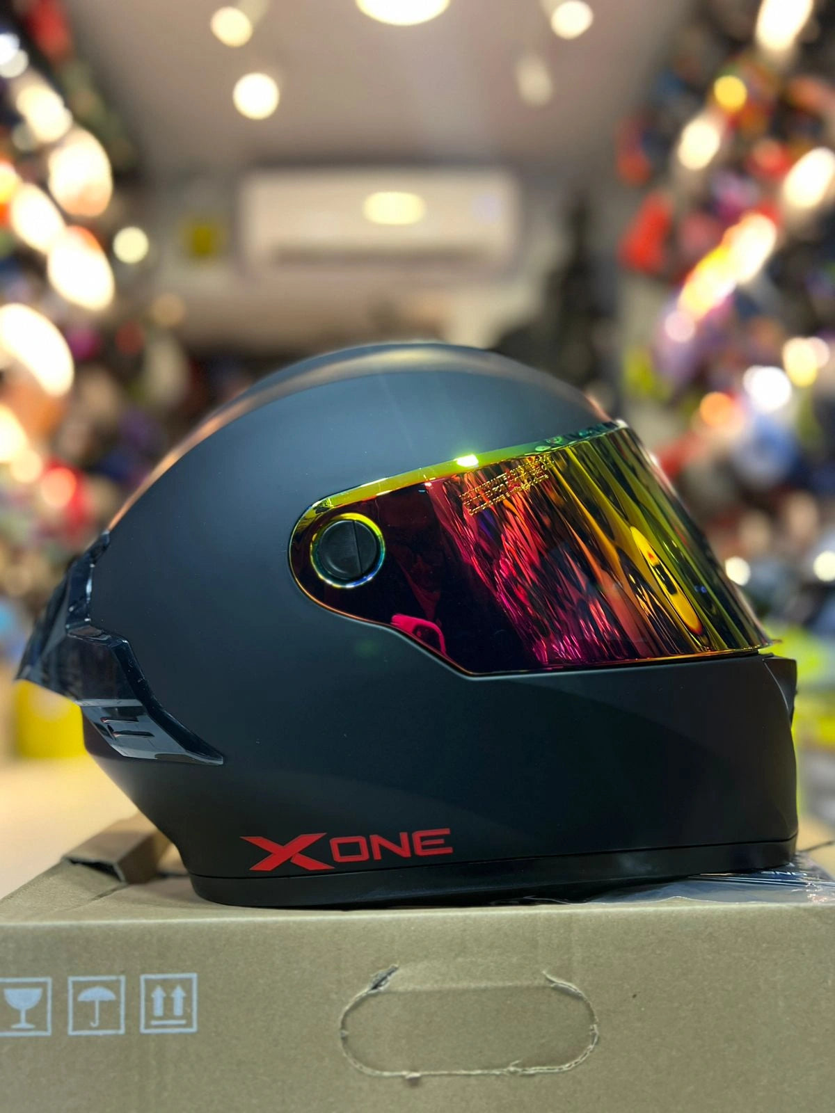 Casco X One 500RS Negro Rojo