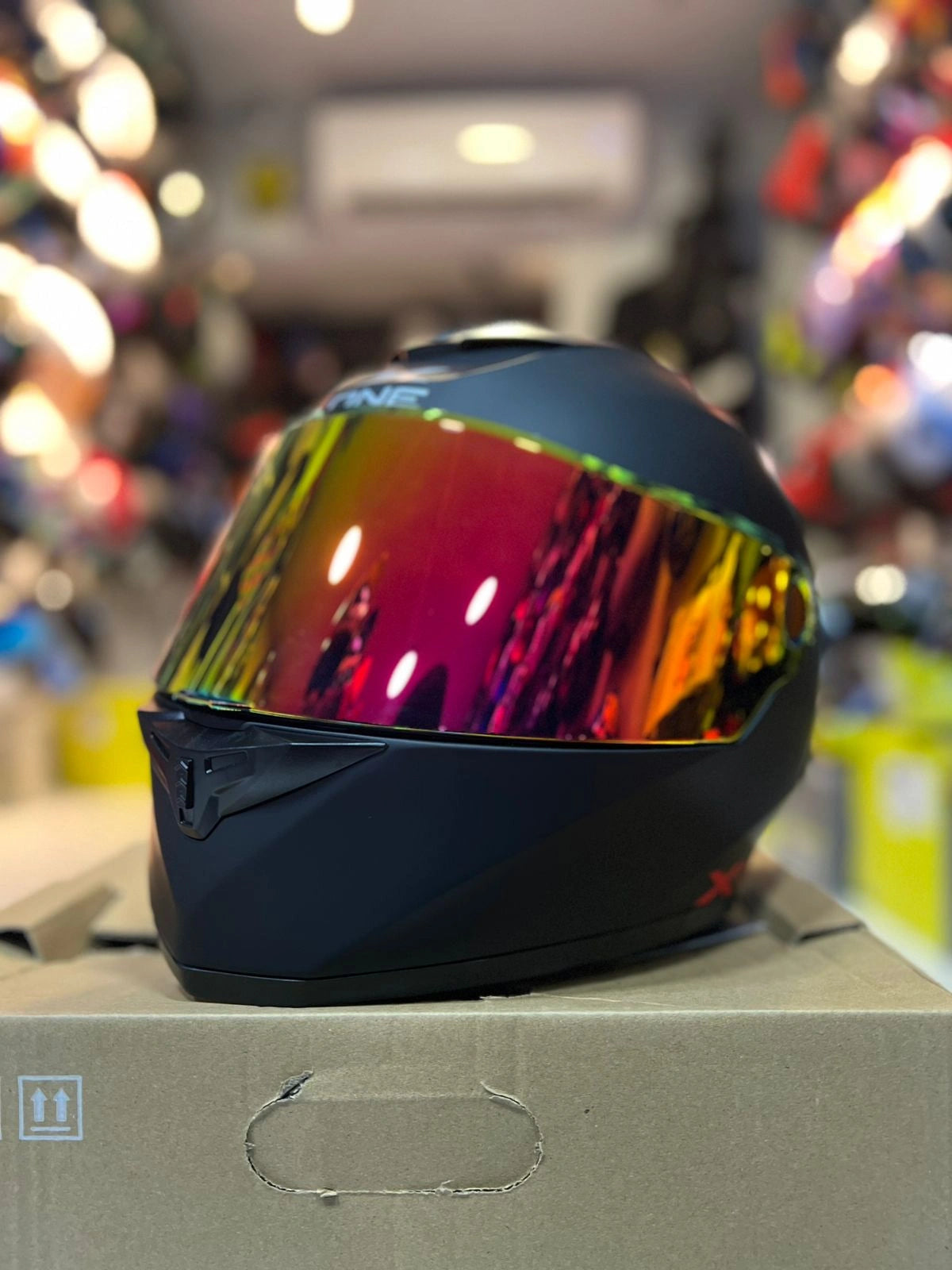 Casco X One 500RS Negro Rojo