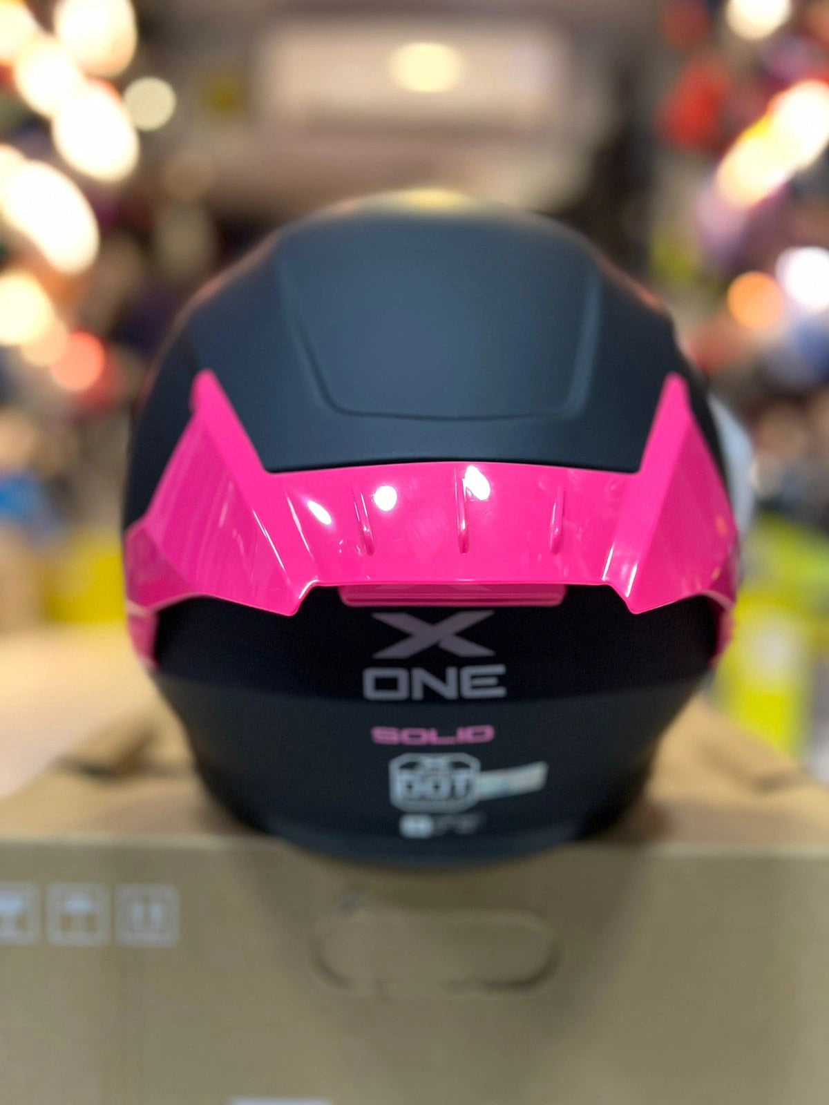 Casco X One 500RS Negro Mate Rosado