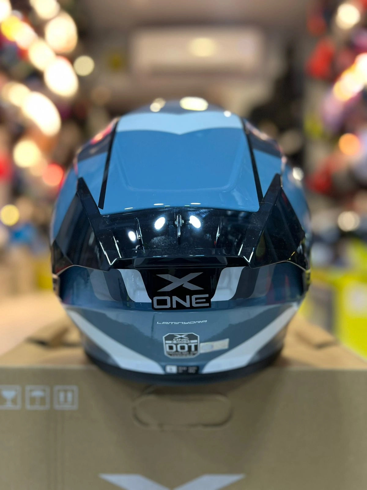 Casco X One 500RS Grafico Gris Azul