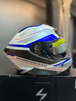 Casco SCORPION EXO 391 Leo Azul Blanco