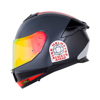 Casco LS2 FF808 Stream II ARLEQUIN Negro rojo