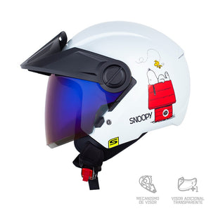 PREVENTA Casco SHAFT 212 SNOPY THE DOG - Blanco Rojo