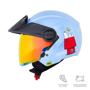 PREVENTA Casco SHAFT 212 SNOPY THE DOG - Azul Claro