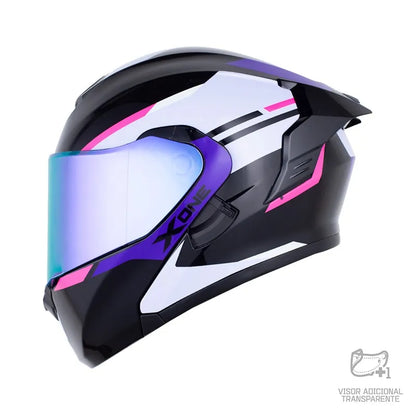Casco X ONE 3000 RS EUROPA Morado Blanco