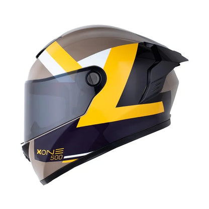 Casco X One 500 RS BROKEN Arena Oscura Amarillo + Pinlock