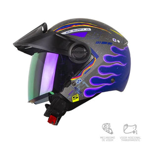 Casco SHAFT 212 Jet-XX Gris Morado