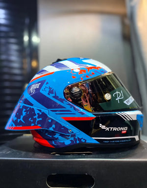 Casco XTRONG XTR 352 Azul Blanco
