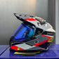 Casco Multiproposito SHAFT MX360 Misho Gris Rojo