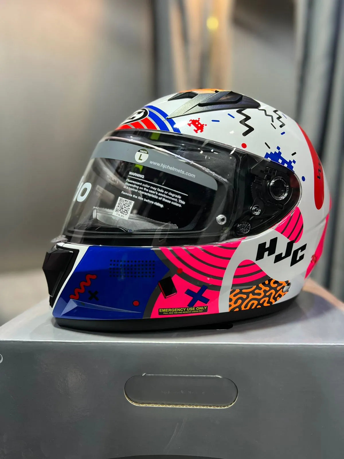Casco para Niños HJC Y10 Blanco Salmon