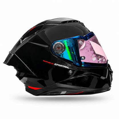 Casco SPARTAN Panther SV Negro Brillo