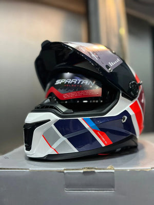 Casco SPARTAN Panther SV Valve Blanco Naranja