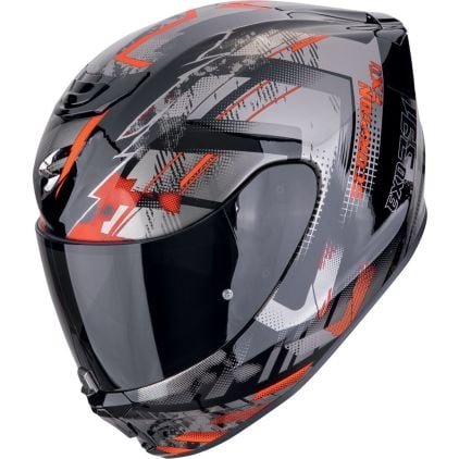 Casco SCORPION EXO 391 Clutter Negro Gris Rojo