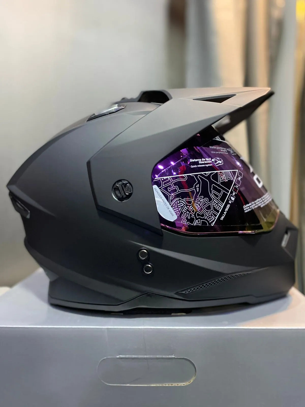 Casco X One MX328 DV Solid Negro Rosado
