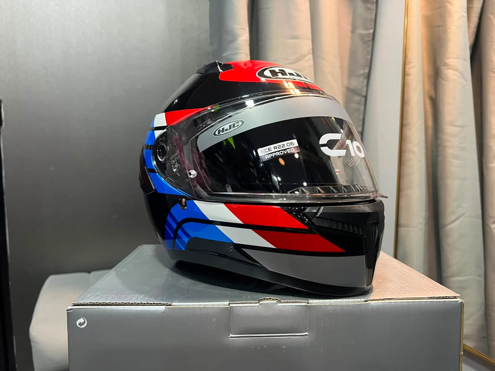 Casco HJC C10 HIPER - AZUL ROJO