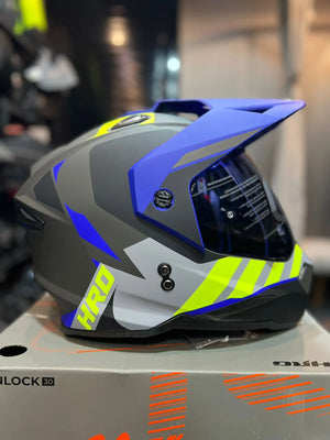 Casco Cross HRO MX3300 DV Yorchi Azul