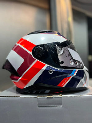Casco SPARTAN Panther SV Valve Blanco Naranja