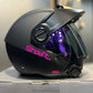 Casco SHAFT 212 Solid Negro Rosado