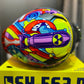 Casco Integral SHAFT 562R Dreams Azul Naranja