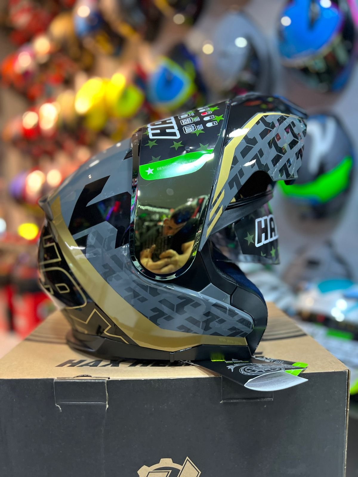 Casco Abatible Hax Amatista Wind Oro
