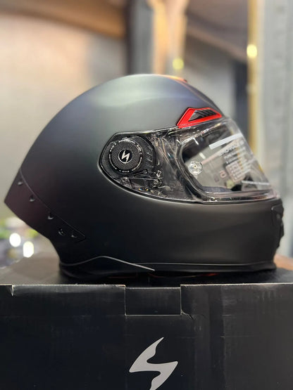 Casco SCORPION EXO Race Air Solid Negro Rojo