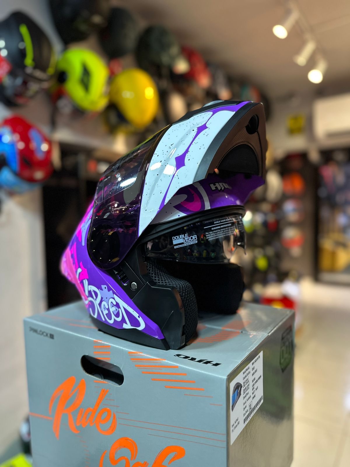 Casco Abatible HRO 3480DV EVO Morado Rosado