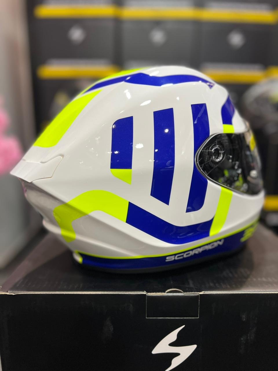 Casco SCORPION EXO 391 AROK Blanco Azul