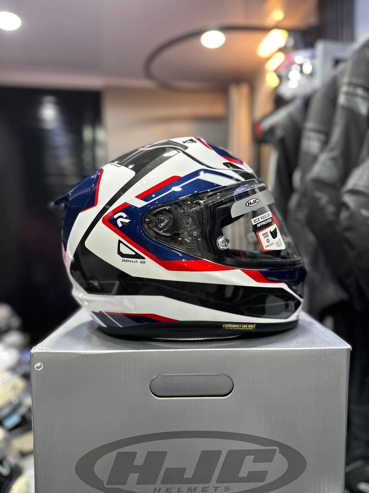 Casco HJC RPHA 12 BRELS Blanco Azul Rojo