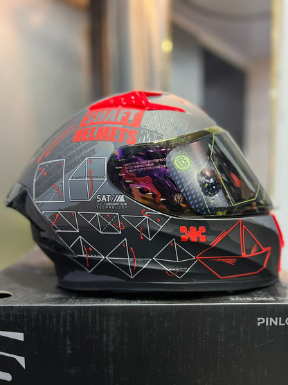 Casco SHAFT 526 SP Evo Gris Rojo