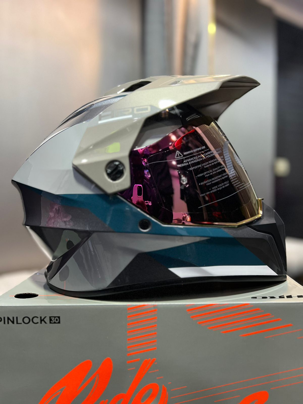 Casco Cross HRO MX340 DV Long Gris