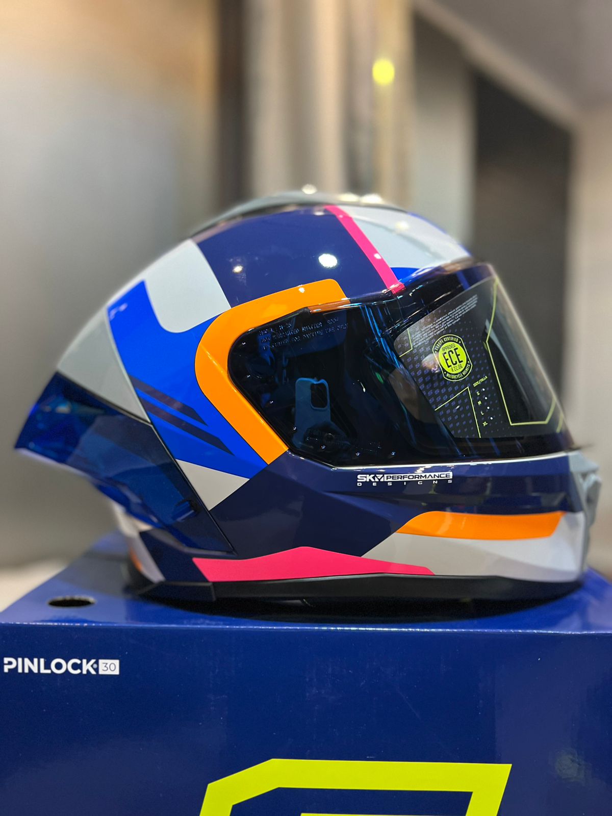 Casco SHAFT 596sp Azul Naranja