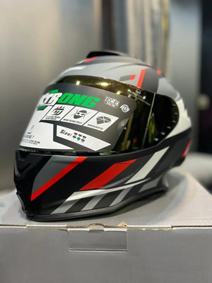 Casco XTRONG 820SP Manja Gris Rojo