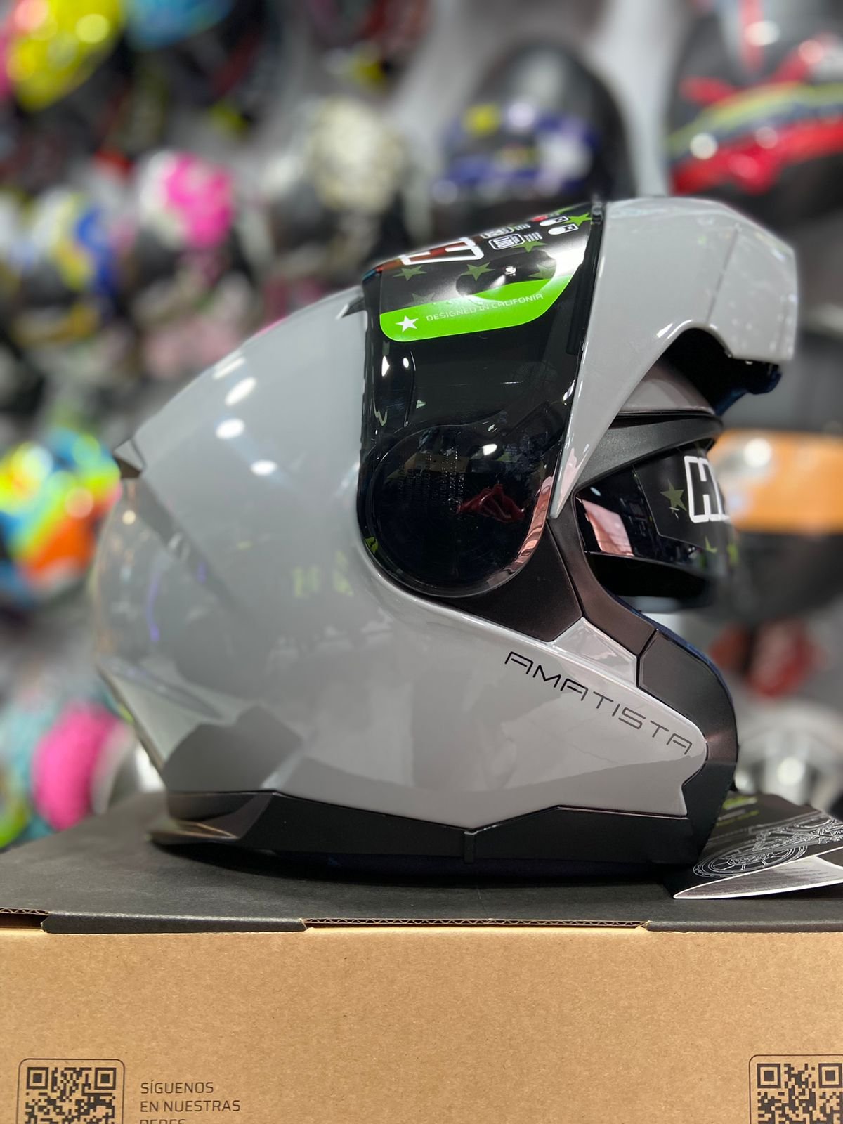 Casco Abatible Hax Amatista Gris Nardo