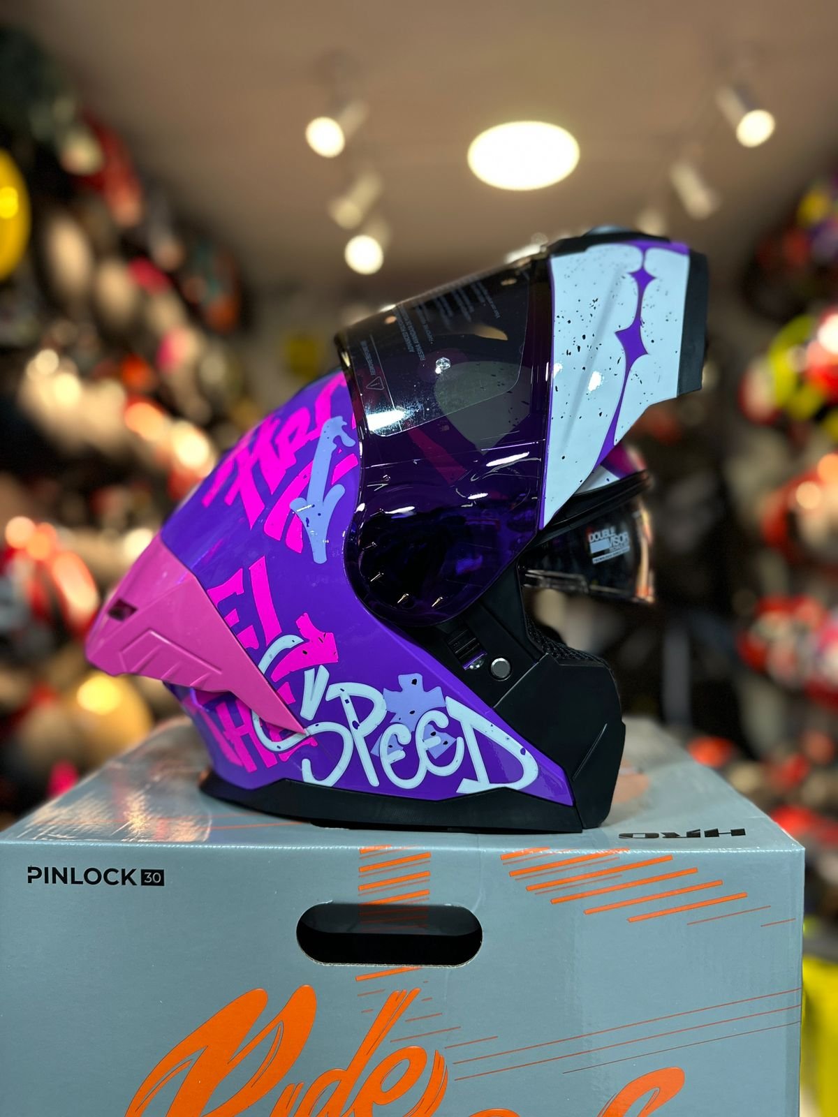 Casco Abatible HRO 3480DV EVO Morado Rosado