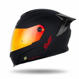 Casco SHAFT 502 DOT Solid Rojo Negro Mate