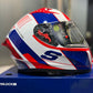 Casco SHAFT 526 SP Evo Strafter Blanco Azul Rojo