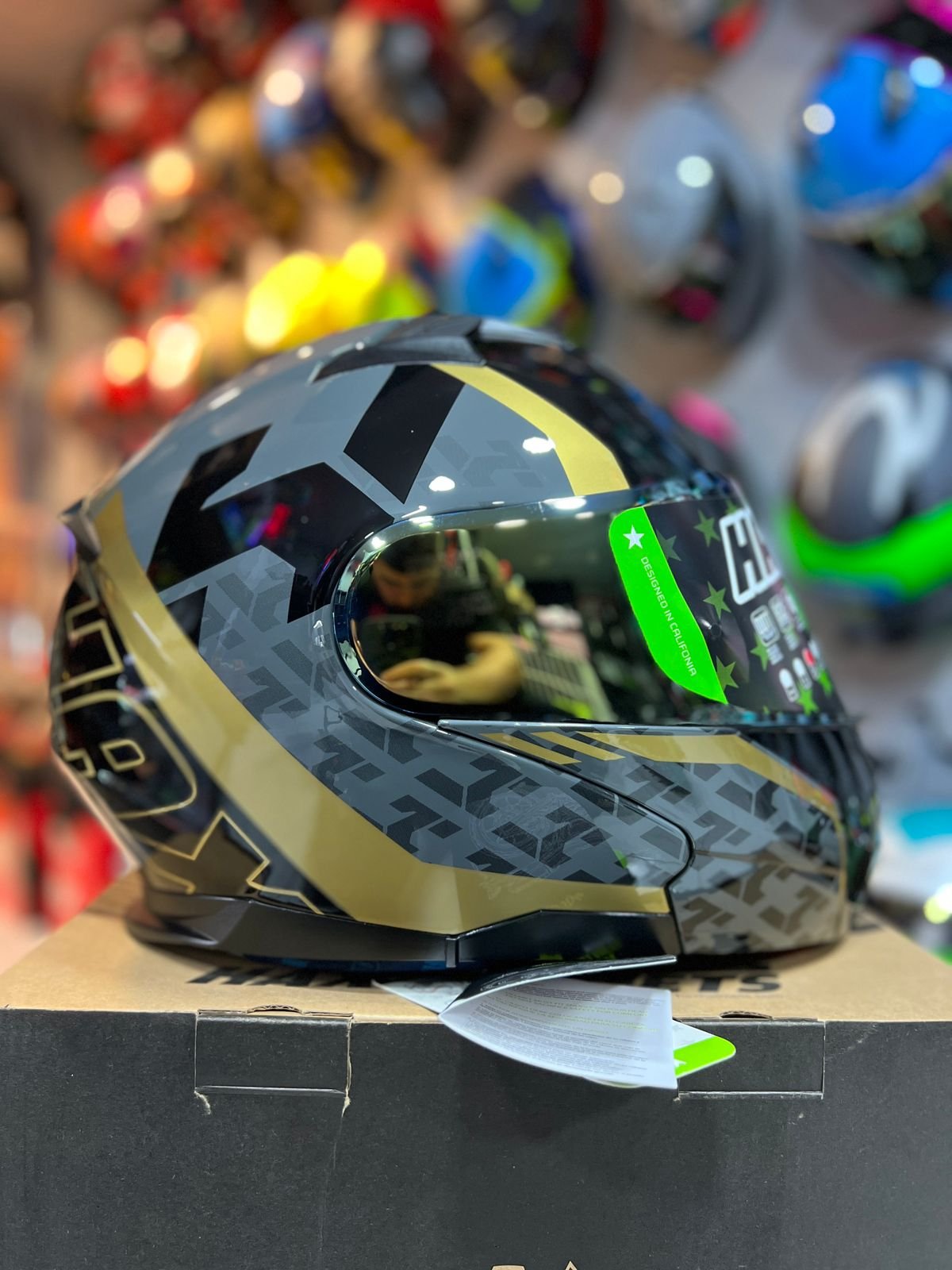 Casco Abatible Hax Amatista Wind Oro